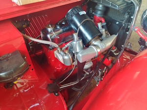 The Engine of A Red MG