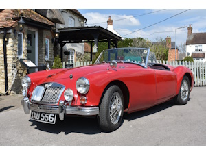 A sporty MGA in red