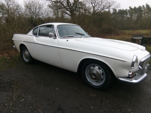 Sleek white Volvo P1800