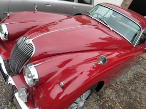 Beautiful red Jaguar XK150