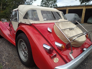 Red Morgan Convertible Rear View